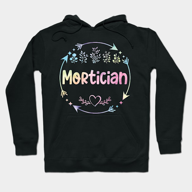 Mortician cute floral watercolor Hoodie by ARTBYHM